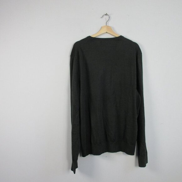 Calvin Klein Men Extra Fine Merino Wool Blend Sweater XL Green Casual Luxury 338 - Picture 2 of 12